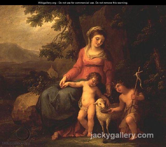 The Virgin Mary with the Christ Child and St John the Baptist, Angelica Kauffman painting